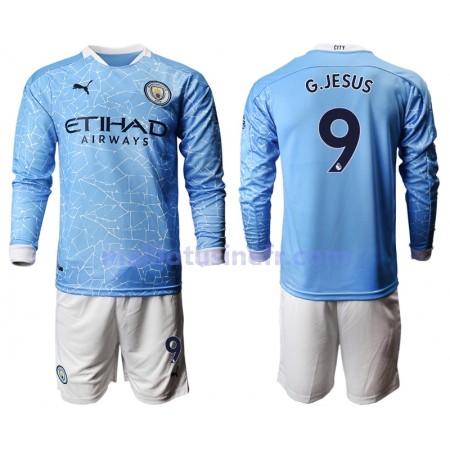 Maillot de Foot Manchester City Gabriel Jesus 9 Domicile 2020-21 Manches Longues - Enfant Maillot de Foot Manchester City Gabriel Jesus 9 Domicile 2020-21 Manches Longues - Enfant
